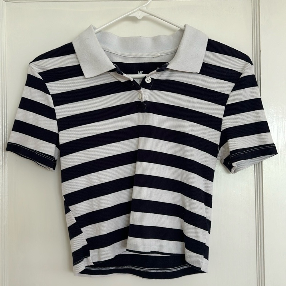 Me to We Striped Collared Shirt